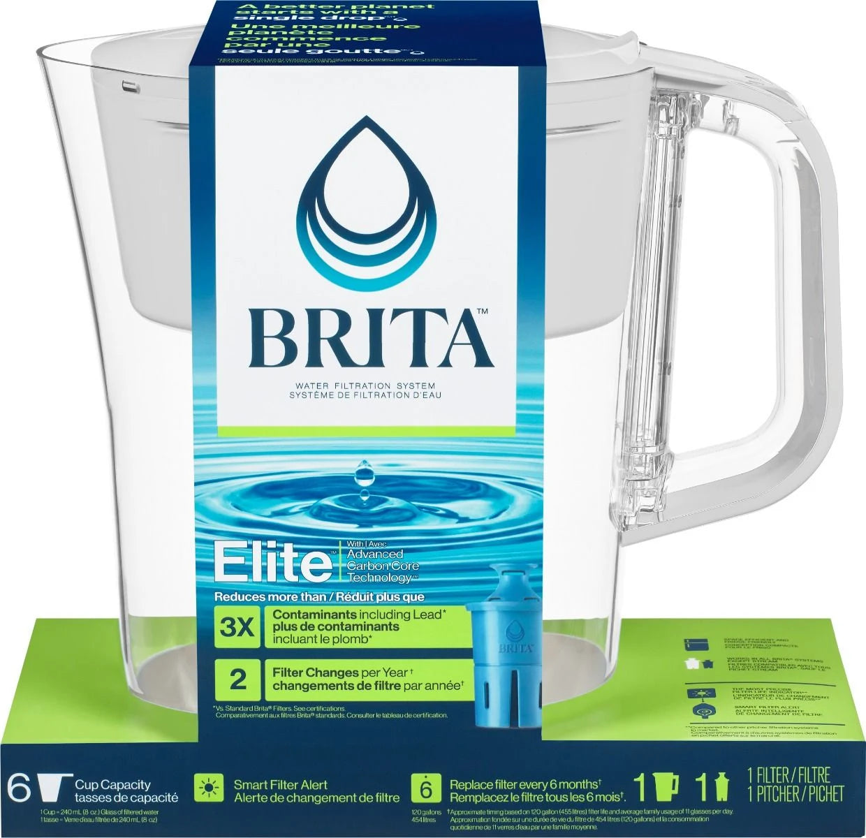 Denali Water Pitcher with Elite Filter