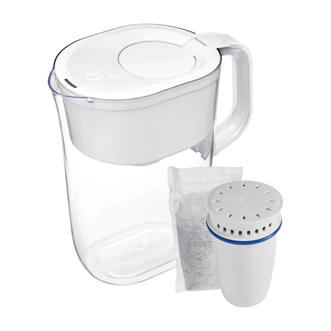 Brita® Refillable Water Filtration System with White Tahoe Water Pitcher and 1 Refillable Filter