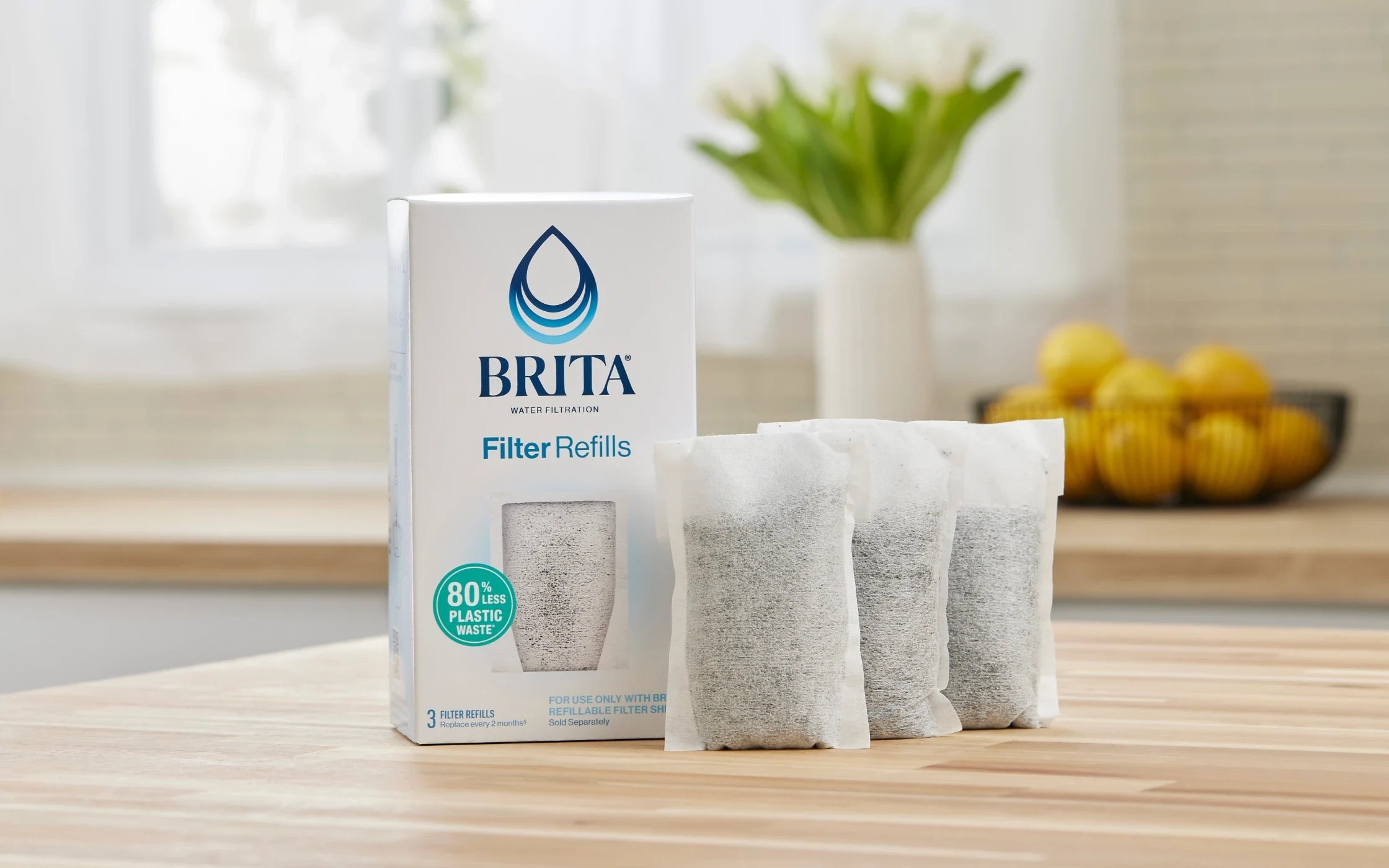 Brita® Refillable Water Filtration System Filter Refills, 3 Count