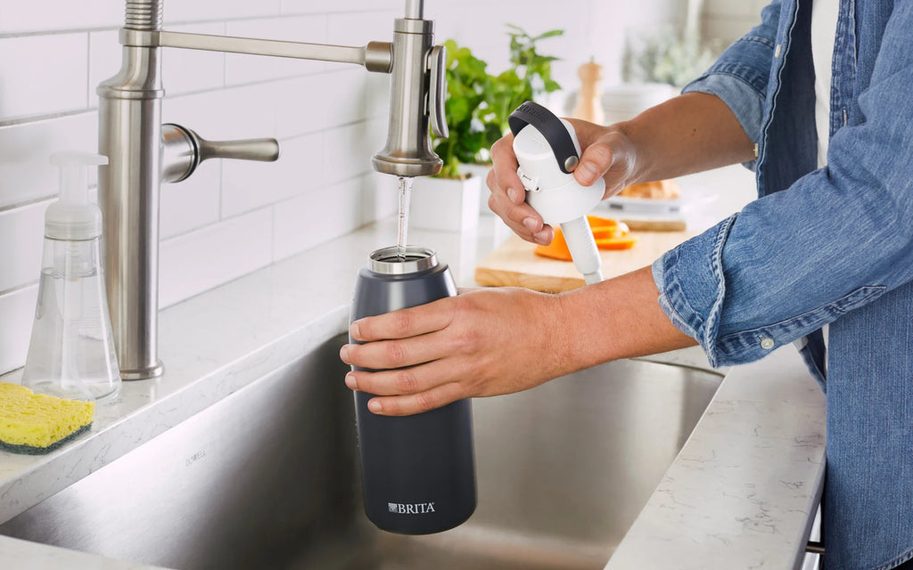 Premium Filtering Water Bottle - Stainless Steel, 32oz